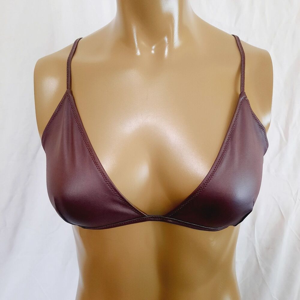 Skims Wet Jersey Triangle Bralett Womens Medium Cocoa Color